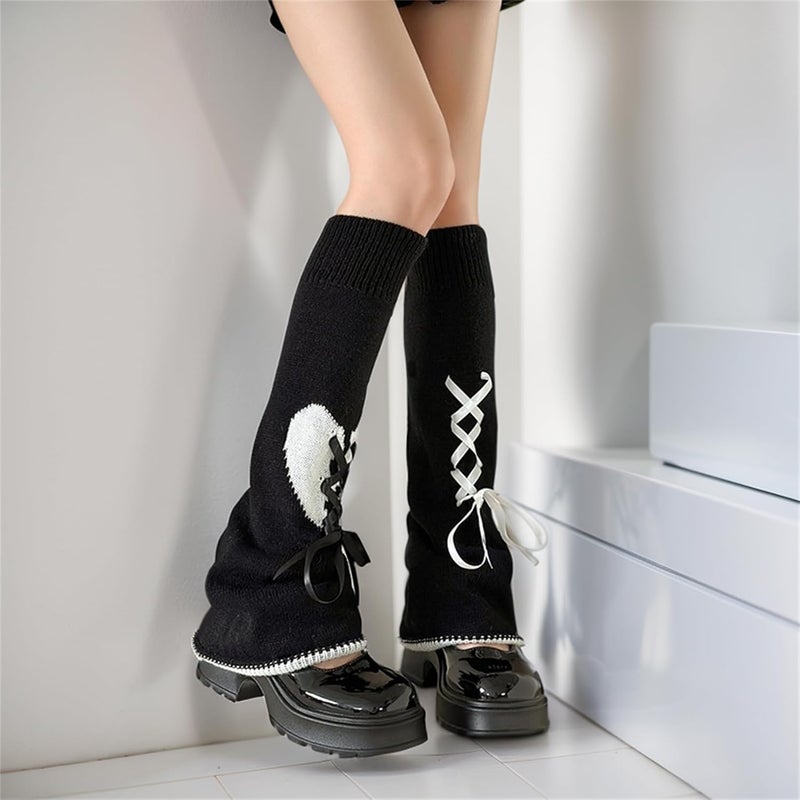 Insdark Goth Leg Warmers Women Japanese Gothic Y2k Harajuku Grunge Emo Punk 80s - Image 5
